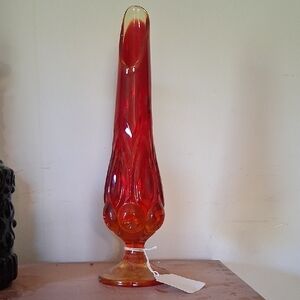 Elegant Red Glass Vase